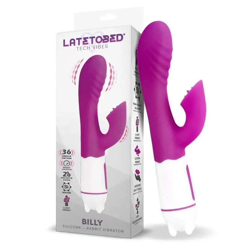 Billet-Vibromasseur-USB-36-Fonctions-Silicone-mauve-1