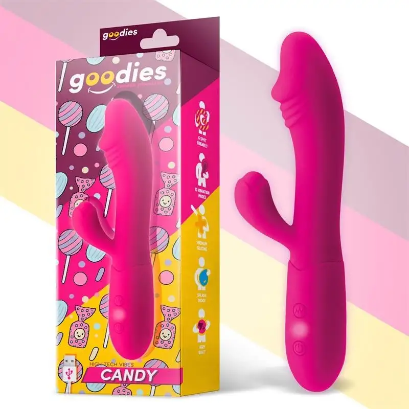 Candet-vibromasseur-avec-lapin-point-G-USB-silicone-Fucshia-1