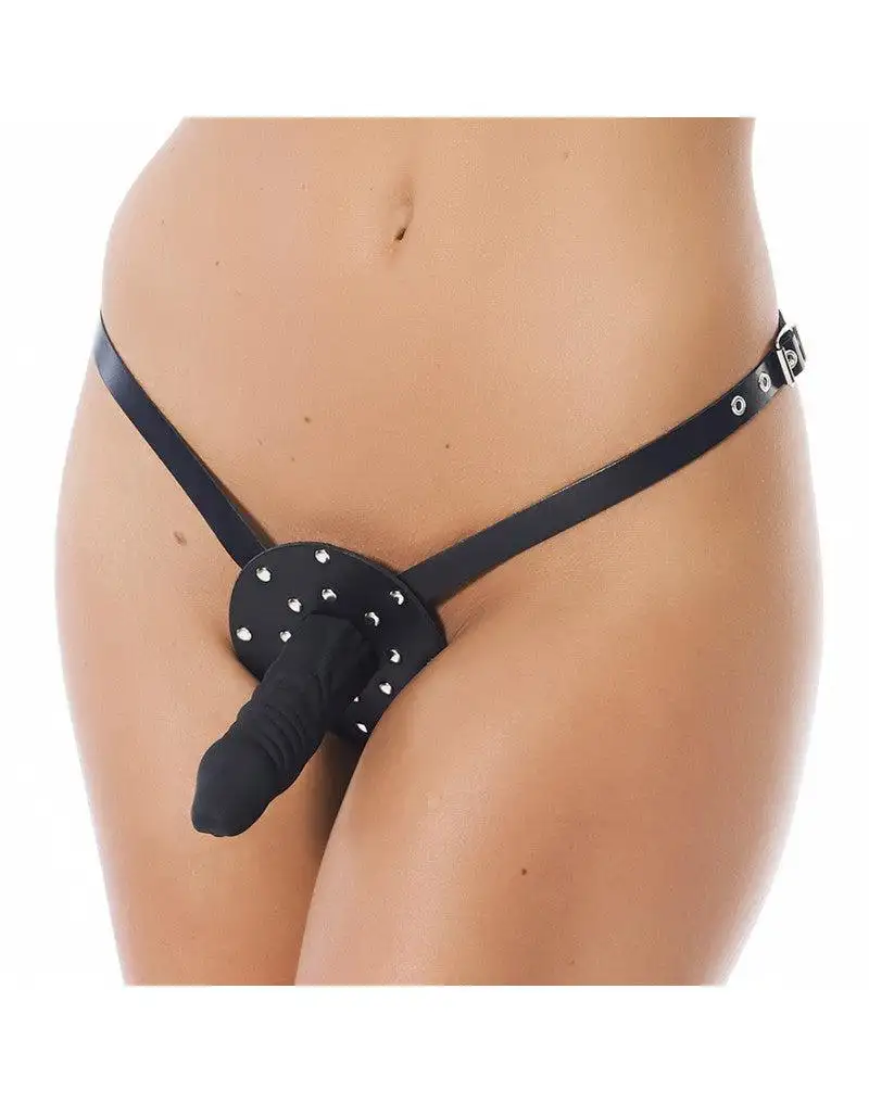 Leren-string-met-dildo-35-x-12-cm-245182-1