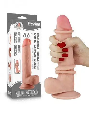 Lovetoy-Dildo-met-glijdende-huid-20-cm-lichte-huidskleur-912493-1