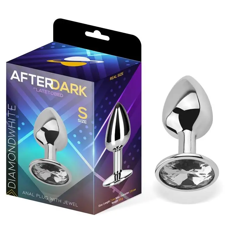 Plug-Anal-avec-pierre-couleur-blanc-diamant-taille-S-Aluminium-1