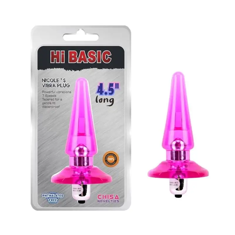 Plug-Anal-avec-vibration-Nicoles-2-5-x-3-2-cm-Rose-1