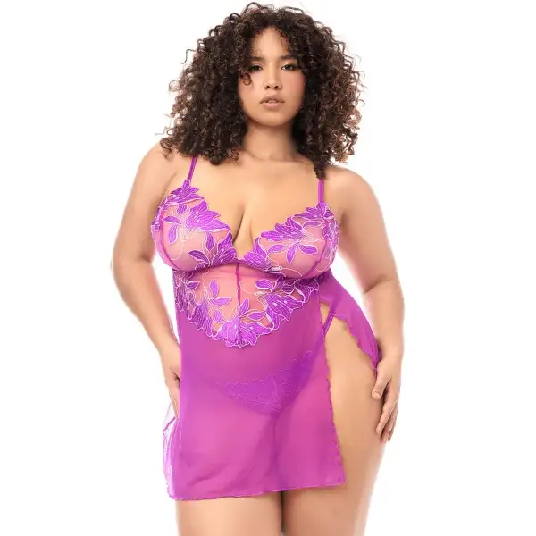 babydoll-grande-taille-en-resille-brodee-florale-et-string-mal7614xazal-1