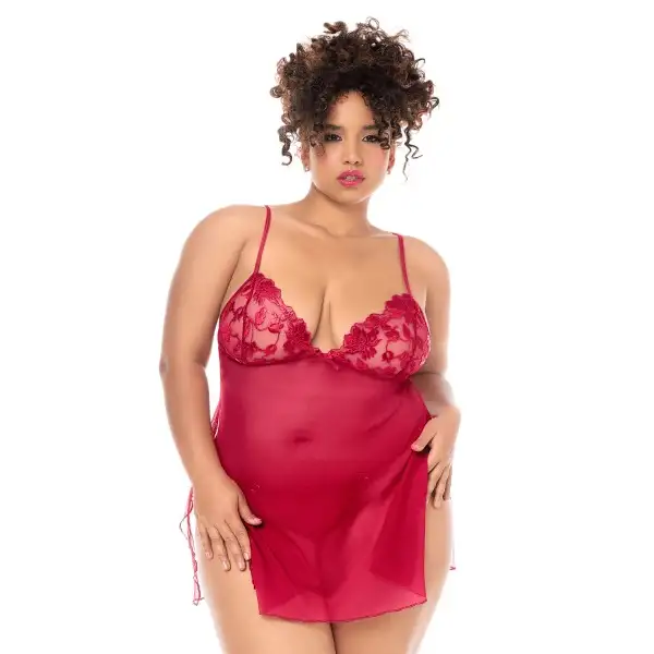 babydoll-grande-taille-mapale-brodee-avec-string-mal7620xred-1