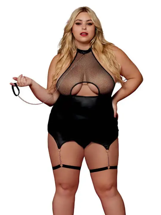 body-bdsm-noir-grande-taille-en-maille-avec-corset-porte-jarretelles-simili-cuir-integre-dg13295xblk-1