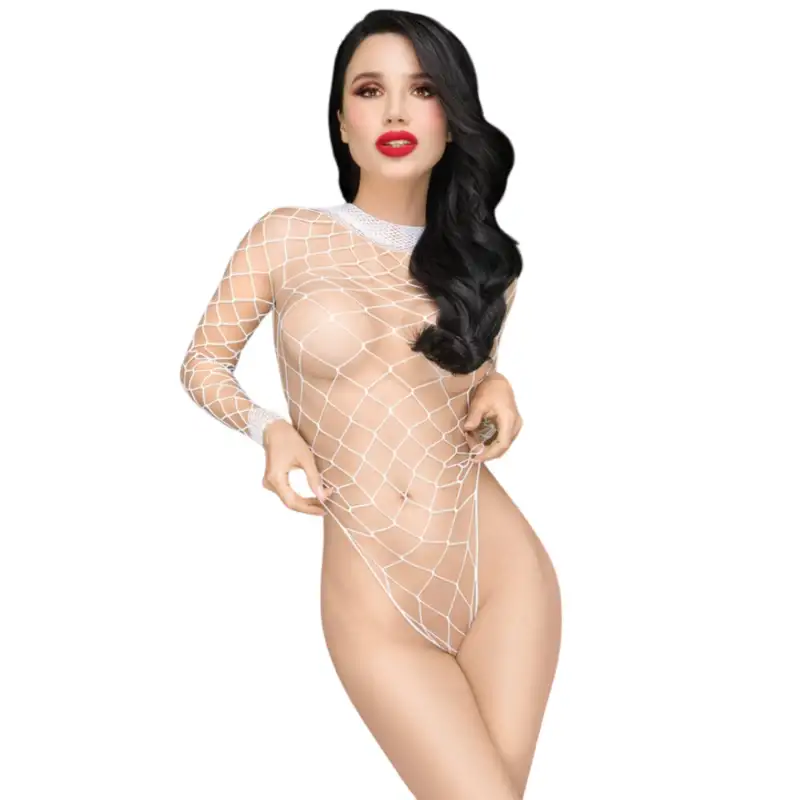 body-blanc-avec-large-maille-et-manches-longues-1