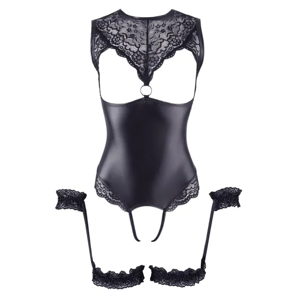 body-en-dentelle-et-simili-cuir-ouvert-avec-menottes-or2642239blk-1