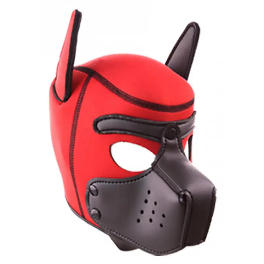 cagoule-puppy-neoprene-rouge-noir-1