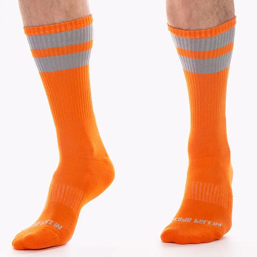 chaussettes-gym-socks-orange-gris-1