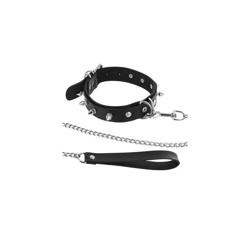 collier-fetish-anneaux-pointes-et-laisse-1