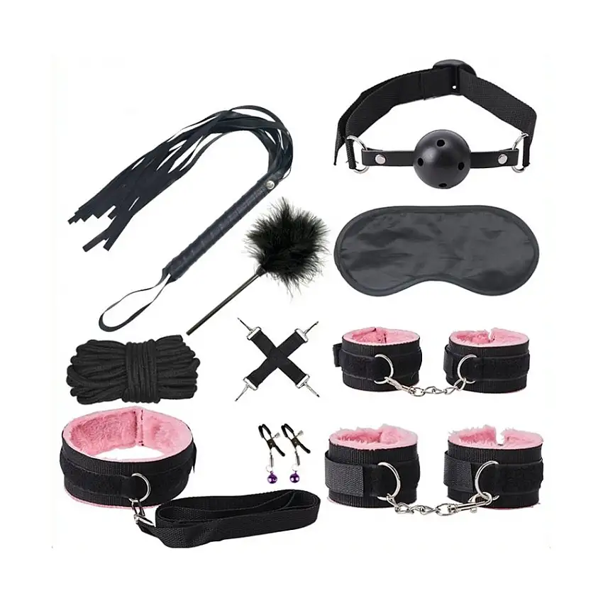 kit-sm-bondage-push-9-pieces-noir-rose-1
