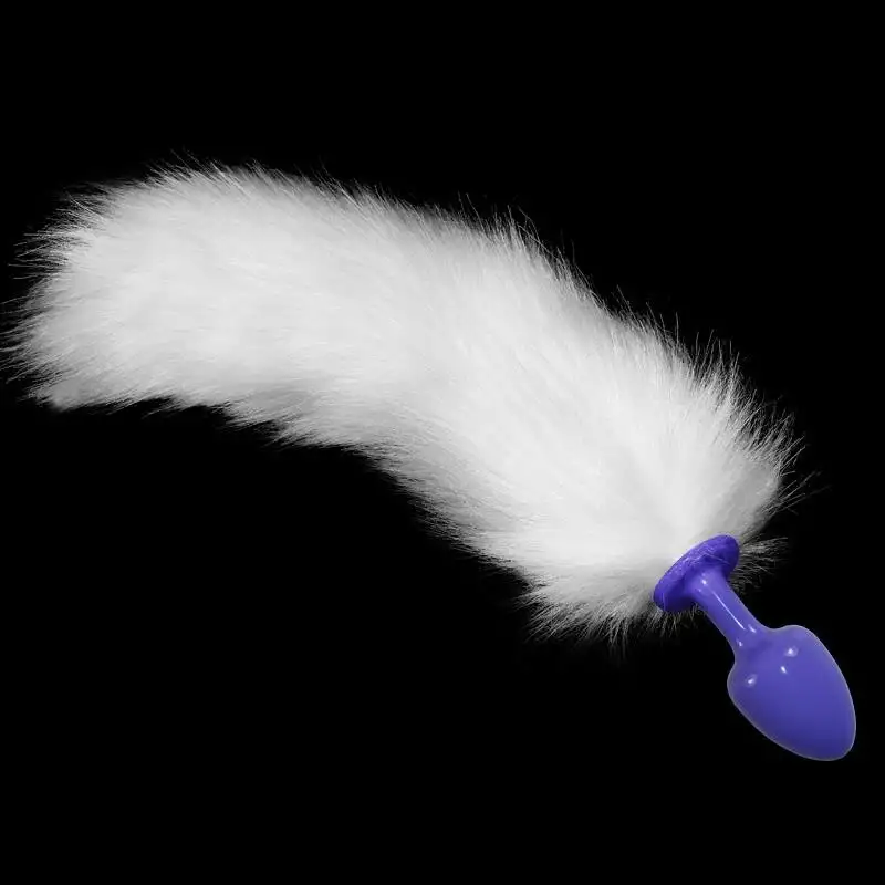 plug-anal-de-metal-mauve-avec-queue-blanc-1