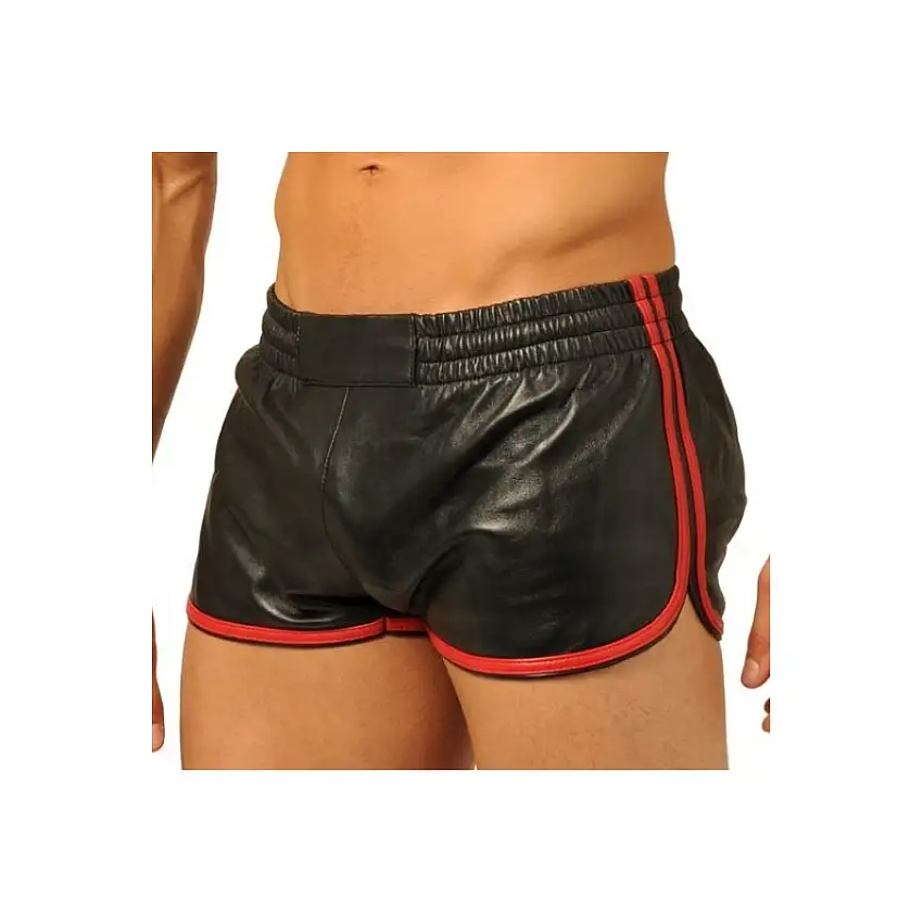 short-en-cuir-fist-noir-rouge-1