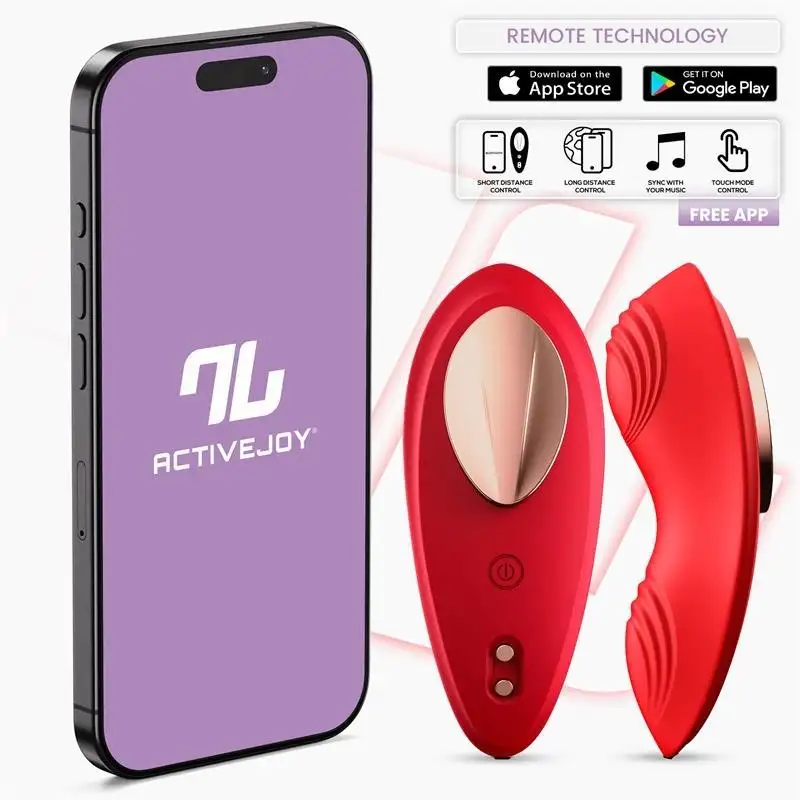 vibromasseur-culotte-avec-APP-silicone-rouge-1